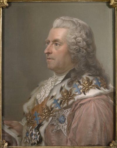 Portret hrabiego Carla Gustafa Tessina (1695-1770), autorstwa Lundberga, Gustafa (1695-1786). Pastel na papierze autorstwa Gustav Lundberg