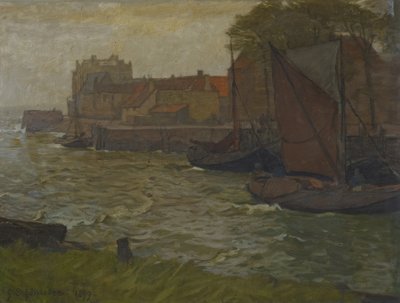 W porcie Veere autorstwa Gustav Schönleber