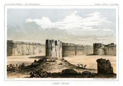 Grand Coulee, Waszyngton, USA, 1856 r. autorstwa Gustav Sohon