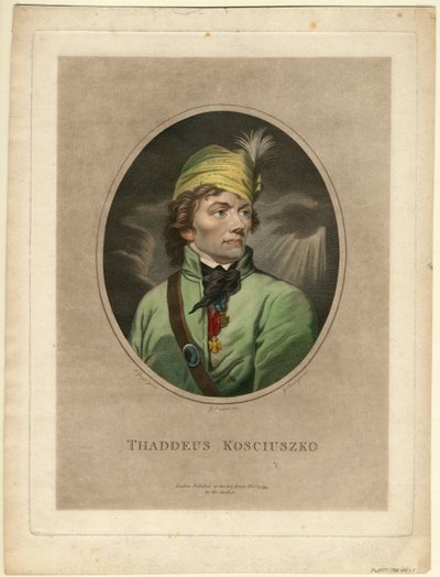 Portrait of Tadeusz Kosciuszko 1746-1817, 1795 autorstwa Gustav Taubert