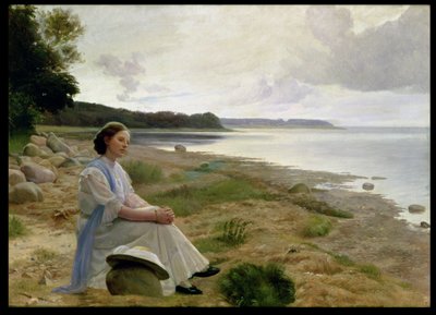 Na plaży (olej na płótnie) autorstwa Gustav Vermehren