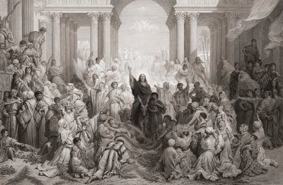 Wjazd Chrystusa do Jerozolimy autorstwa Gustave (after) Dore