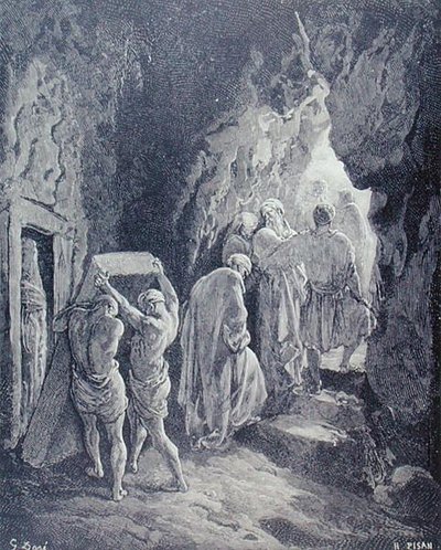 Pogrzeb Sary, ryty przez Heliodore Josepha Pisana (1822-90) c.1868 (grafika) autorstwa Gustave (after) Dore