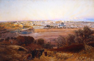 Jerozolima z Góry Oliwnej, 1902 autorstwa Gustave Bauernfeind