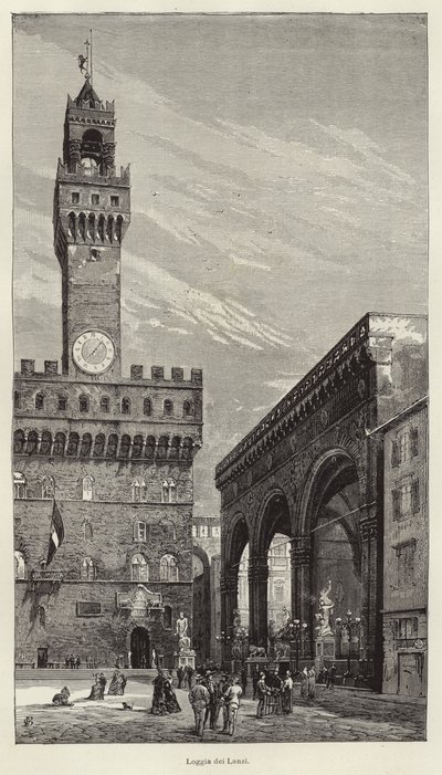 Loggia dei Lanzi autorstwa Gustave Bauernfeind