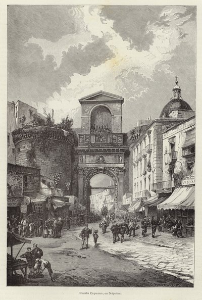 Porta Capuana w Neapolu autorstwa Gustave Bauernfeind