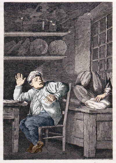 Le vol de Jean Valjean - w "Nędznikach" Victora Hugo, il. przez Briona, wyd. Hetzel i Lacroix autorstwa Gustave Brion
