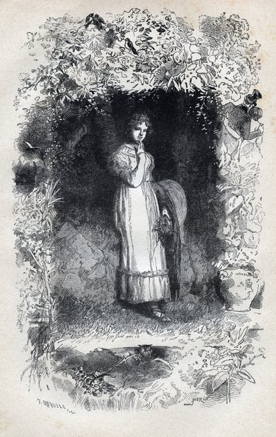 Portret zakochanej Fantine autorstwa Tolomyesa - Ilustracja Gustave
