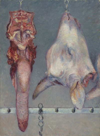 Głowa cielęcia i język wołu, c.1882 autorstwa Gustave Caillebotte