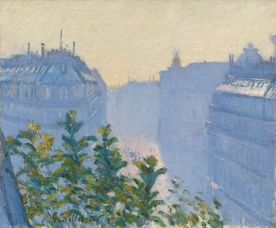 Niemiecki:  Rue Halévy, Blick von einem Balkon Rue Halévy, Widok z balkonu autorstwa Gustave Caillebotte
