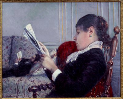 Wnętrze, czytnik Obraz Gustave Caillebotte (1848-1894) 1880 Nd. 0,75x0,6 m Kolekcja prywatna autorstwa Gustave Caillebotte