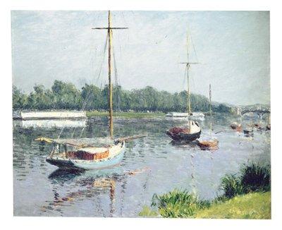 Basen Argenteuil, ok. 1882 r. autorstwa Gustave Caillebotte