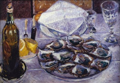 Martwa natura z ostrygami, 1881 autorstwa Gustave Caillebotte