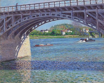 Most Argenteuil i Sekwana; Most Argenteuil i Sekwana, c.1883 autorstwa Gustave Caillebotte