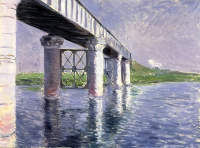 Most w Argenteuil, 1885 lub 1887 autorstwa Gustave Caillebotte