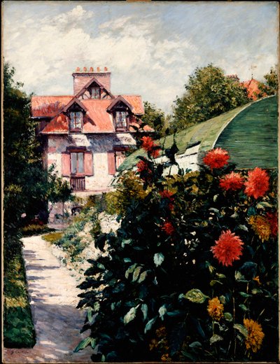 Dalie, Ogród Petit Gennevilliers, 1893 autorstwa Gustave Caillebotte