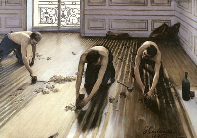 Strugarki do parkietu autorstwa Gustave Caillebotte