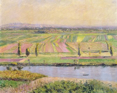 Równina Gennevilliers ze wzgórz Argenteuil, 1888 autorstwa Gustave Caillebotte