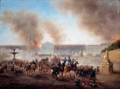 Gmina Paryska: „”Sceny rymetów na Place de la Concorde”” Obraz Gustave