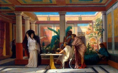 Próba teatralna w domu starożytnego rzymskiego poety”, 1855. autorstwa Gustave Clarence Rodolphe Boulanger