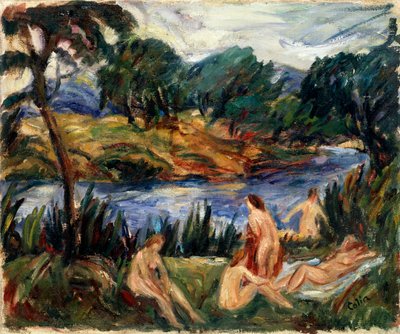 Kobiety nad rzeką, XIX lub początek XX wieku. autorstwa Gustave Colin