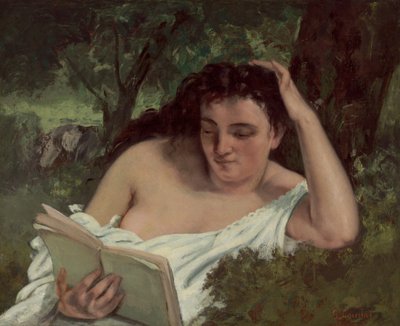 Młoda kobieta czytająca, c. 18661868. autorstwa Gustave Courbet