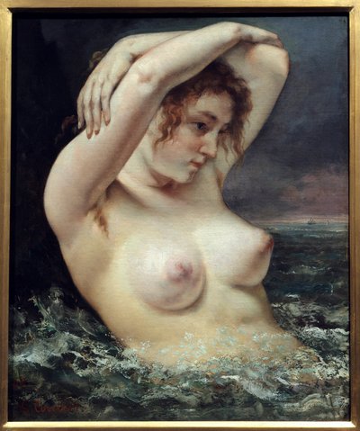 Kobieta na fali autorstwa Gustave Courbet