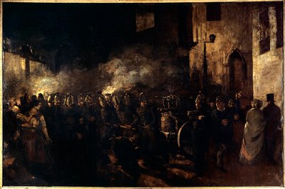 Strażacy rozpalający ogień Obraz Gustave