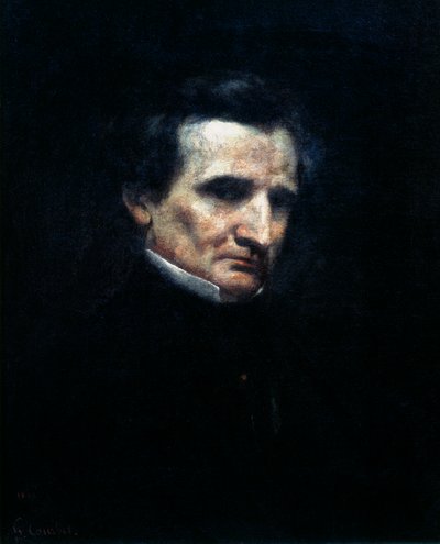 Hector Berlioz, francuski kompozytor romantyczny, 1850 autorstwa Gustave Courbet