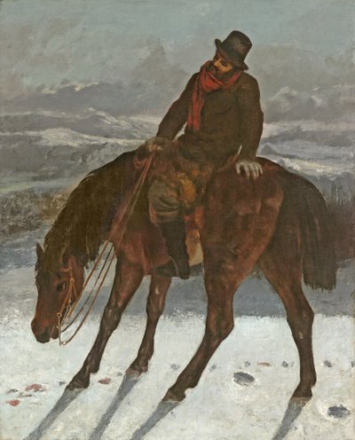Łowca na koniu, ok.1864 autorstwa Gustave Courbet