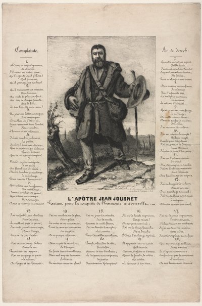 Jean Journet wyrusza na podbój powszechnej harmonii autorstwa Gustave Courbet