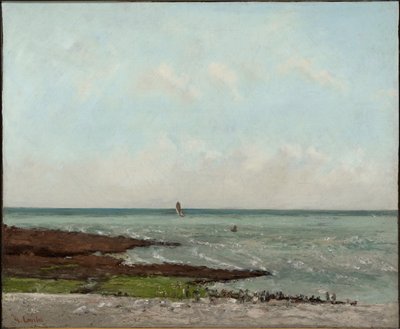 Pralniczki podczas odpływu, Étretat autorstwa Gustave Courbet