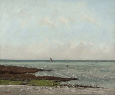 Praczki w czasie odpływu, Étretat, 1866 lub 1869 autorstwa Gustave Courbet