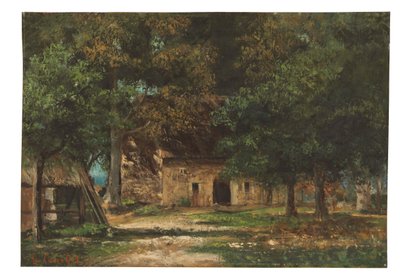 Ogród Matki Toutain w Honfleur, ok. 1859-61 autorstwa Gustave Courbet