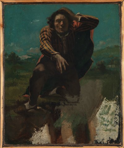 Na krawędzi klifu autorstwa Gustave Courbet