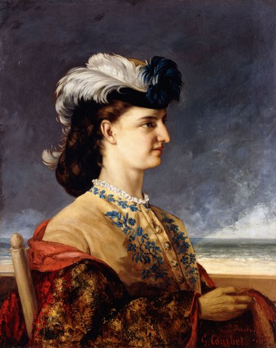 Portret hrabiny Karoly, 1865 autorstwa Gustave Courbet