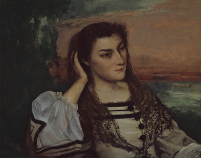 Rêverie (Portret Gabrielle Borreau) autorstwa Gustave Courbet