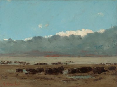 Czarne skały w Trouville autorstwa Gustave Courbet