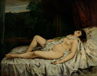 Śpiąca nago autorstwa Gustave Courbet