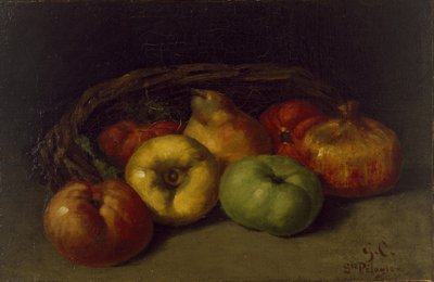 Martwa natura z jabłkami, gruszką i granatami autorstwa Gustave Courbet