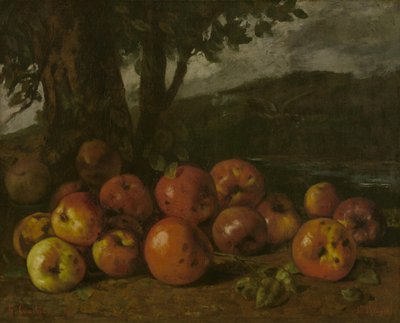 Martwa natura z jabłkami autorstwa Gustave Courbet
