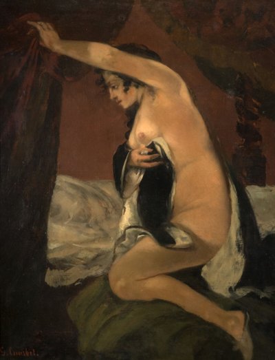 Studium Wenus w Wenus i Psyche, 1865. autorstwa Gustave Courbet
