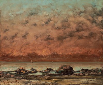 Czarne skały w Trouville autorstwa Gustave Courbet