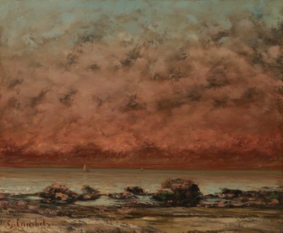 Czarne skały w Trouville autorstwa Gustave Courbet