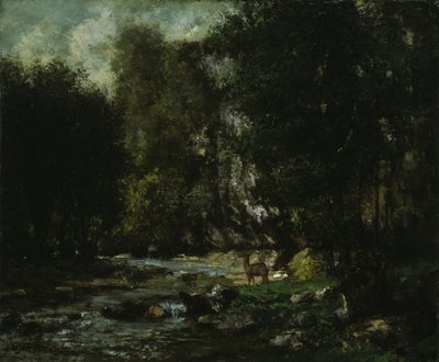Potok Les Puits-Noir, ok. 1930 r. 1855. autorstwa Gustave Courbet