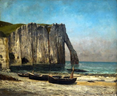 Klify w Étretat, 1869. autorstwa Gustave Courbet