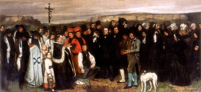 Pogrzeb w Ornans, 1850 autorstwa Gustave Courbet