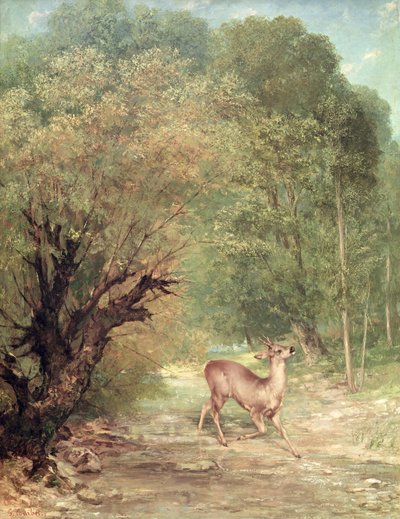 Upolowana sarna w pogotowiu, wiosna 1867 r. autorstwa Gustave Courbet