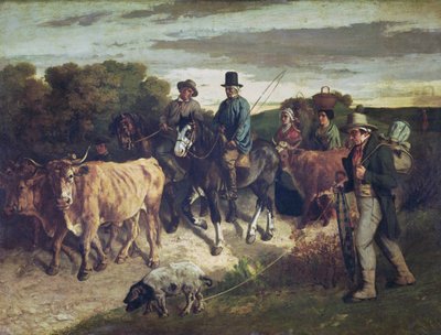 Chłopi z Flagey wracają z jarmarku autorstwa Gustave Courbet