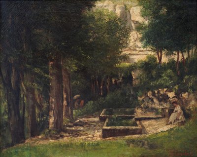 Wiosna w Fourasie Malarz i jego modelka autorstwa Gustave Courbet